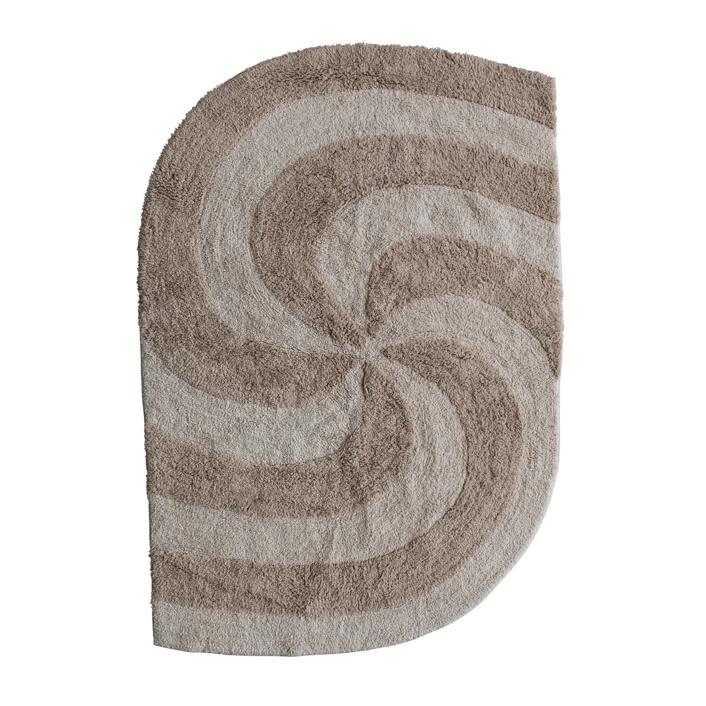 Cotton Tufted Spiral Rug, Feathered Farmhouse