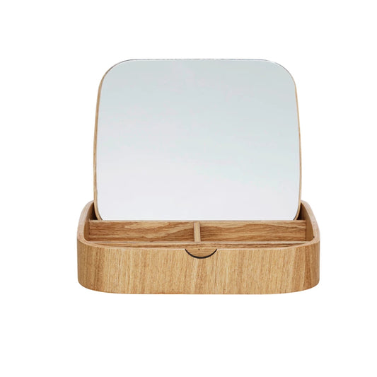 Feathered Farmhouse Mirrored Box