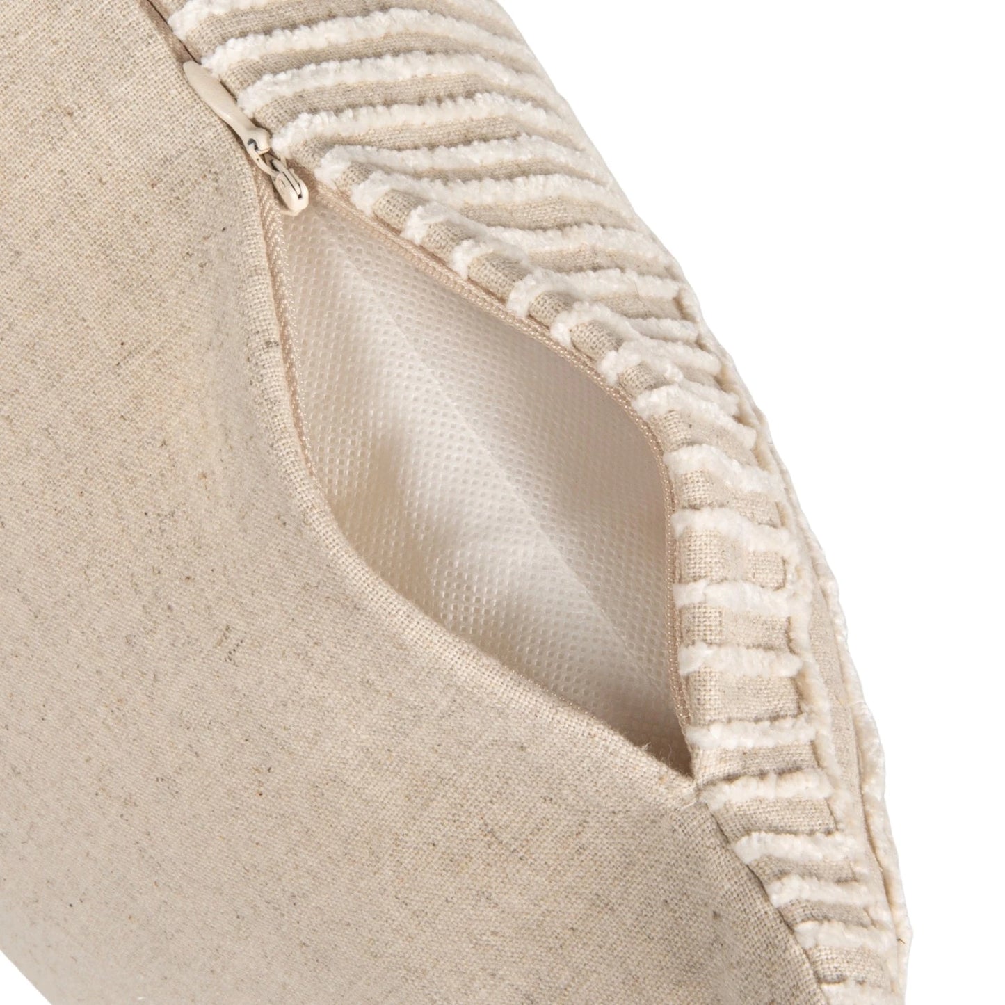 Lumbar Pillow with Geometric Stripes, Feathered Farmhouse