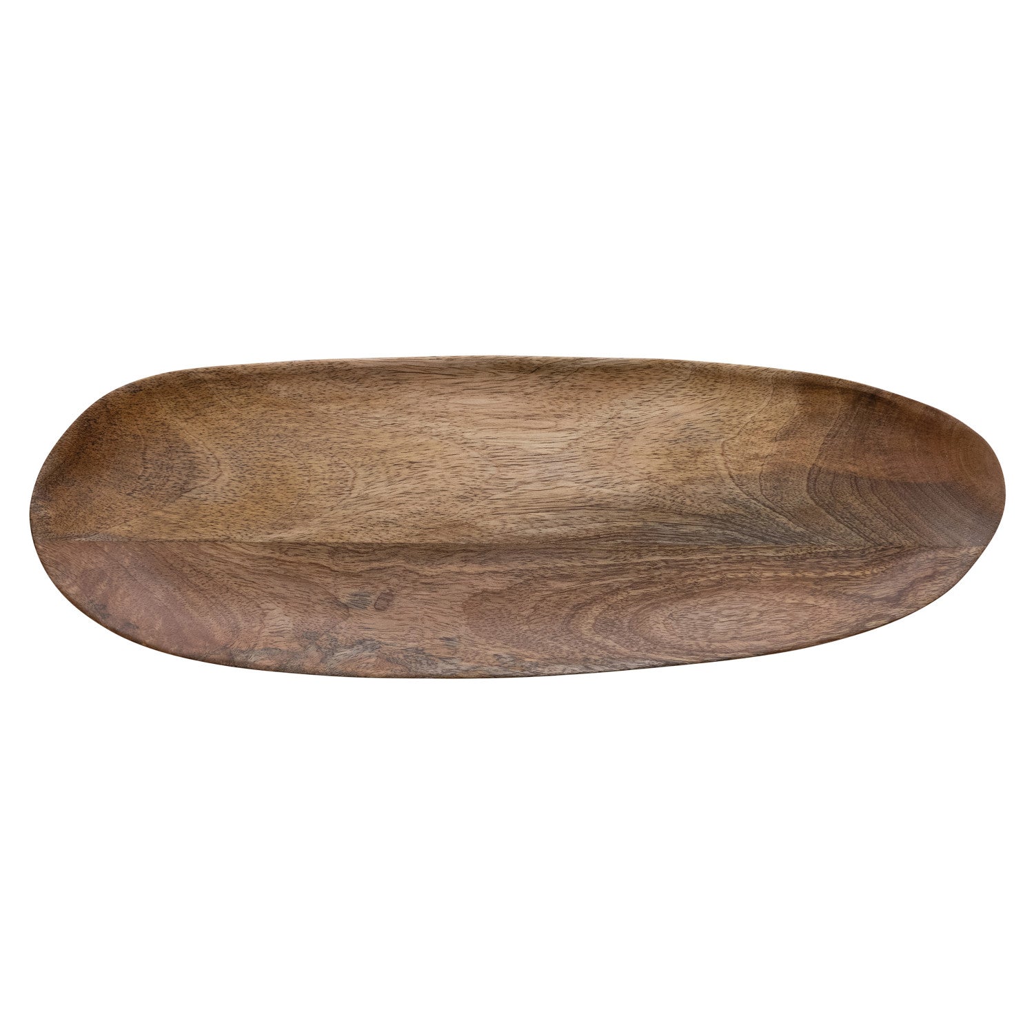 Oval Mango Wood Tray, Feathered Farmhouse