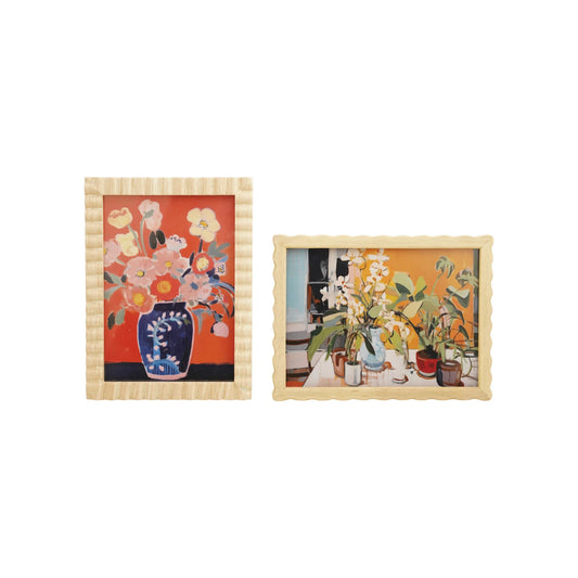 Scalloped/Ribbed Photo Frame, Feathered Farmhouse