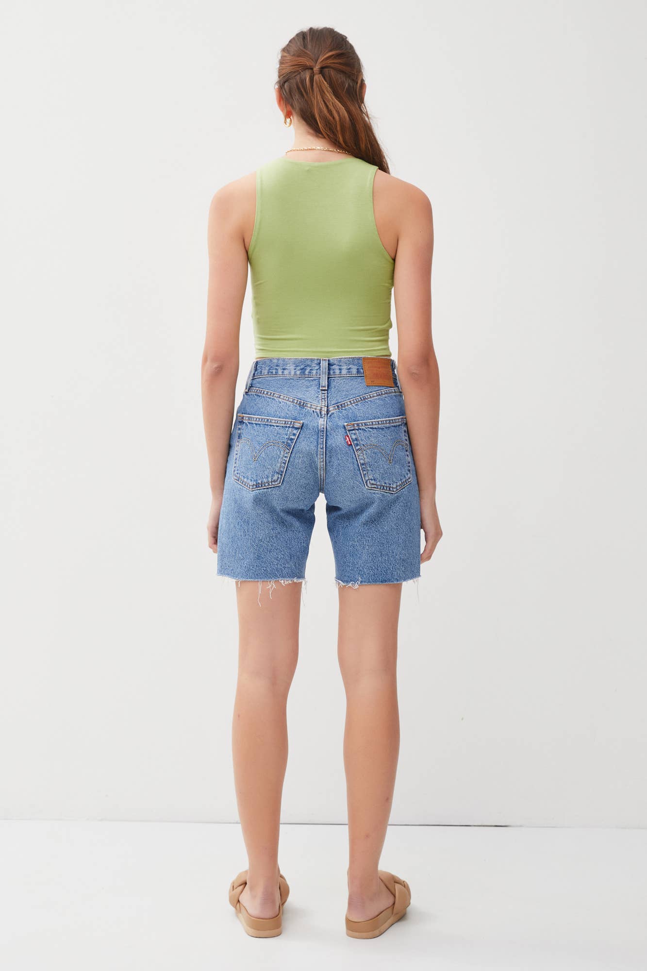 High Neck Cropped Tank, Feathered Farmhouse