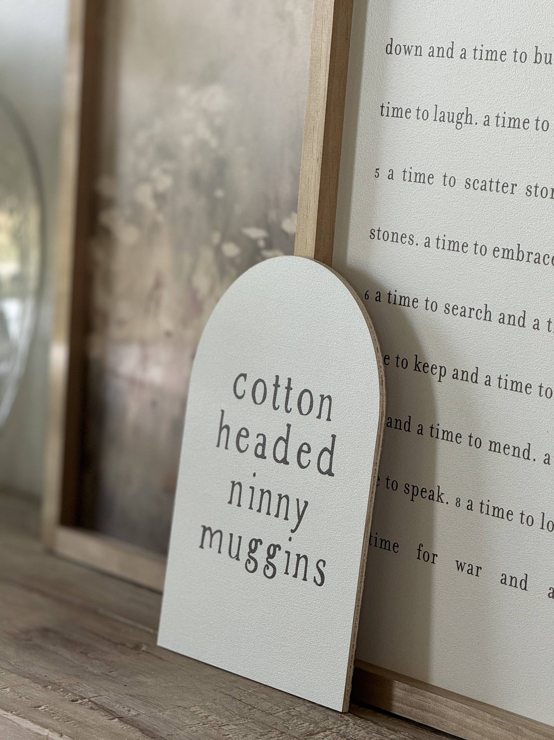 Cotton Headed Ninny Muggins Arch, Feathered Farmhouse