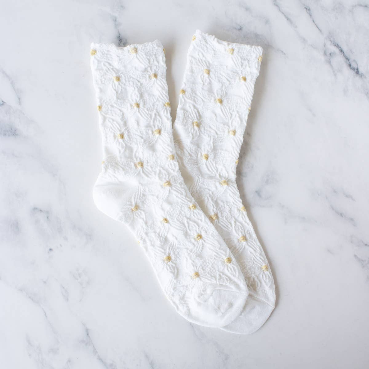 Engraving Flower Casual Socks, The Feathered Farmhouse