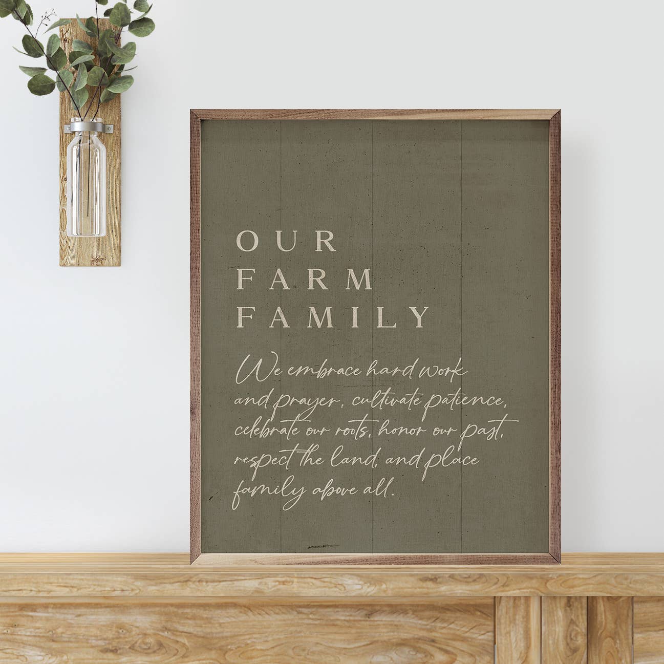 Our Farm Family Sign, Feathered Farmhouse
