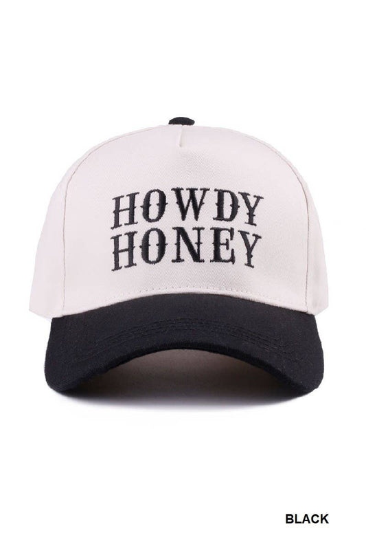 Howdy Honey Canvas Cotton Cap, Feathered Farmhouse