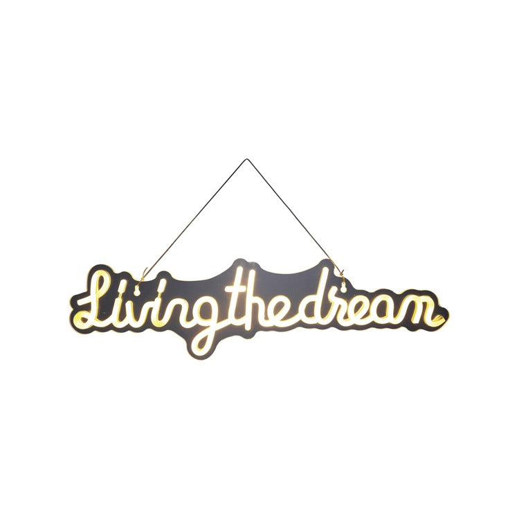 Living the Dream LED Light, Feathered Farmhouse