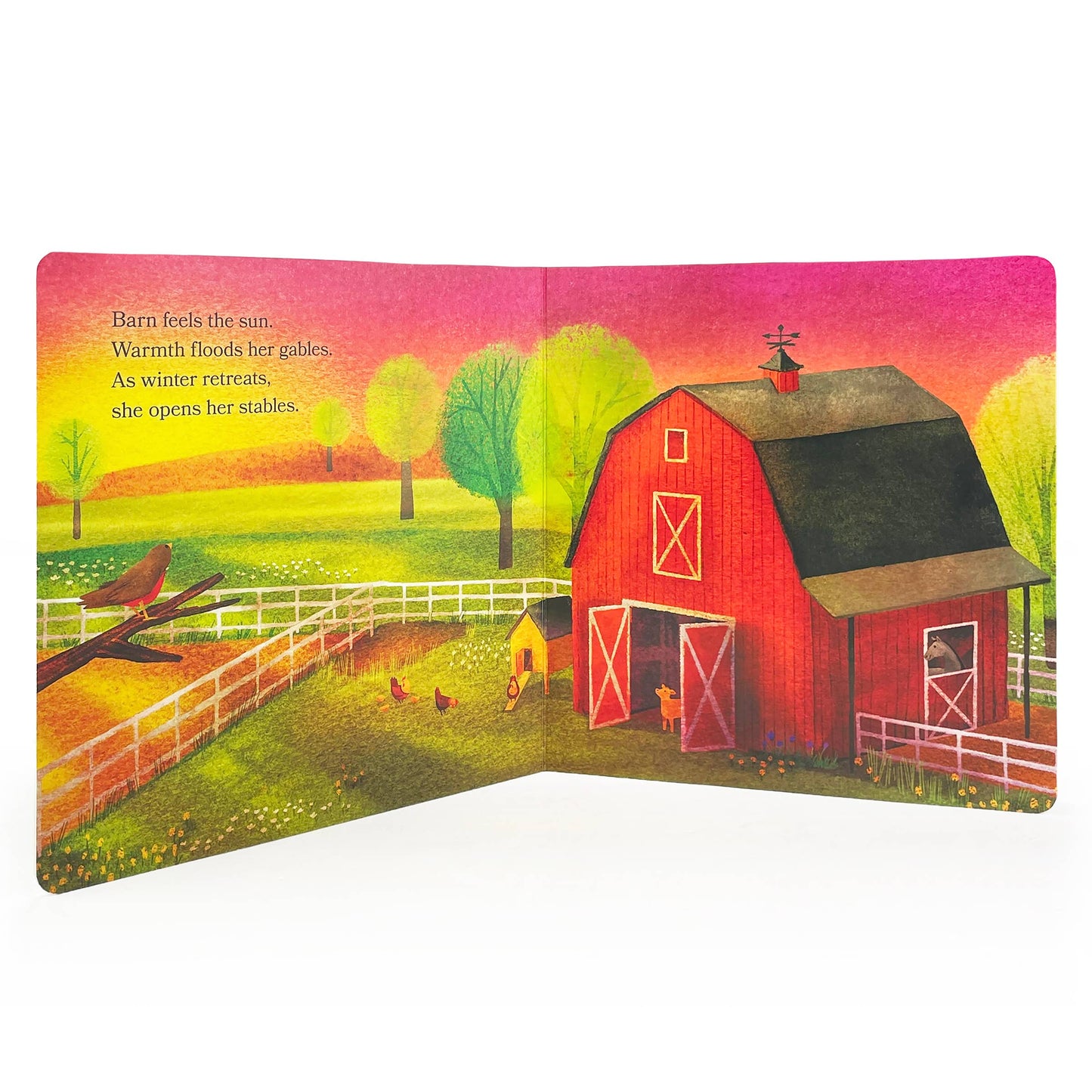 Barn in Spring: Out to Explore on the Farm Board Book, The Feathered Farmhouse