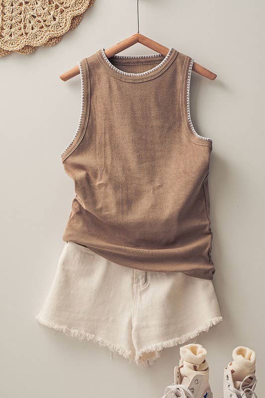 Structure Knit Tank Top, Feathered Farmhouse