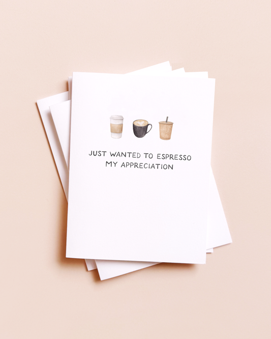 Espresso My Appreciation Thanks Card, Feathered Farmhouse