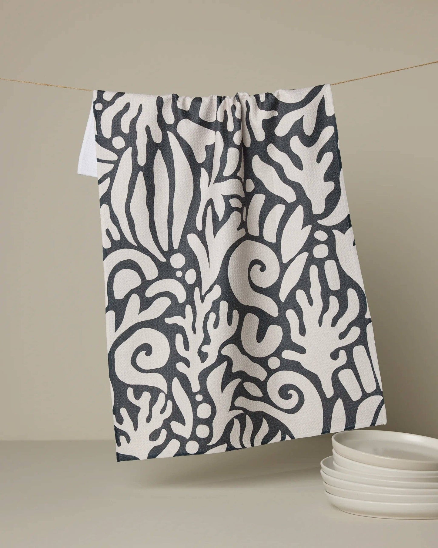 Inkwell Reef Tea Towel, Feathered Farmhouse