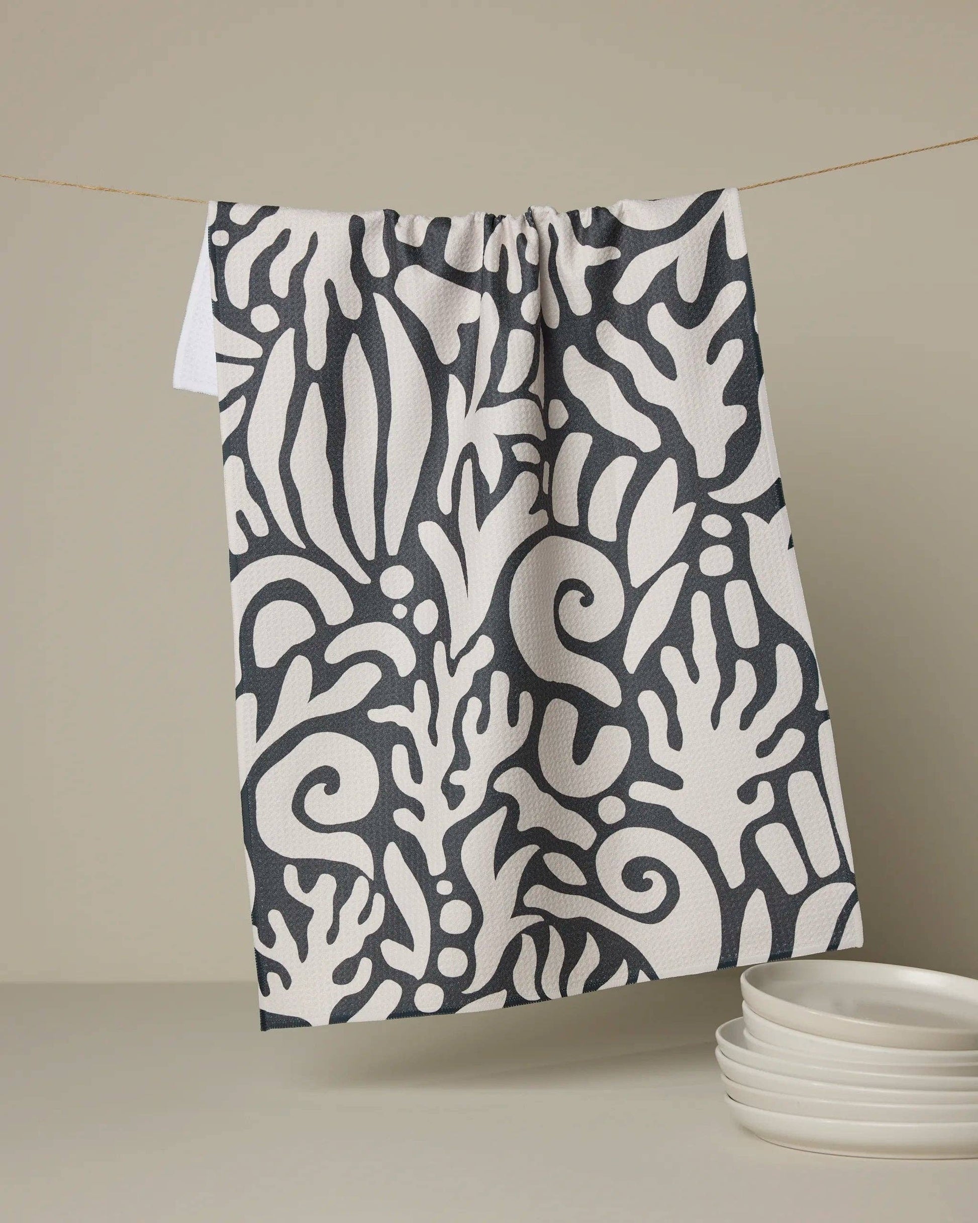 Inkwell Reef Tea Towel, Feathered Farmhouse