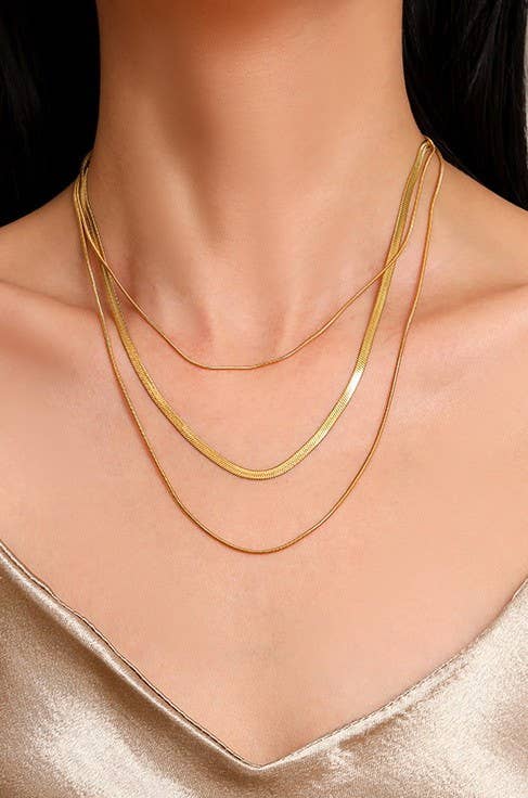 Layered Chain Necklace, Feathered Farmhouse
