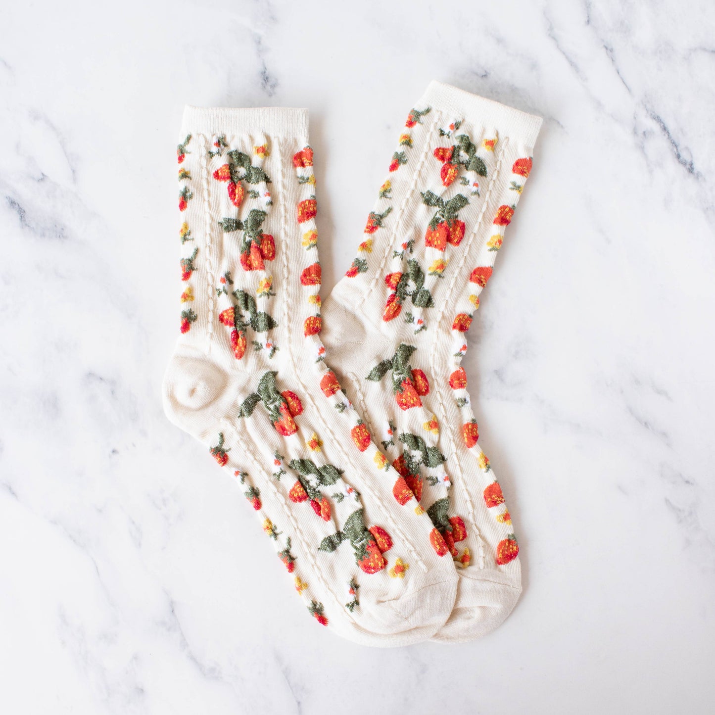 Strawberry Farm Casual Socks, The Feathered Farmhouse