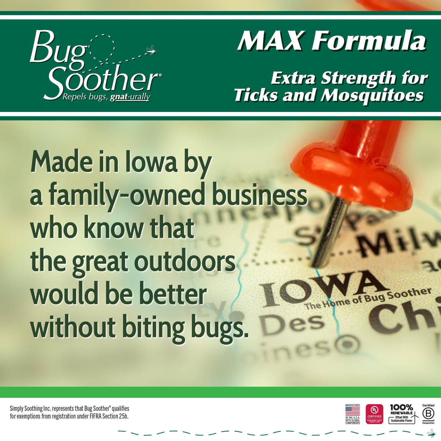 Bug Soother MAX Tick & Mosquito Repellent, Feathered Farmhouse