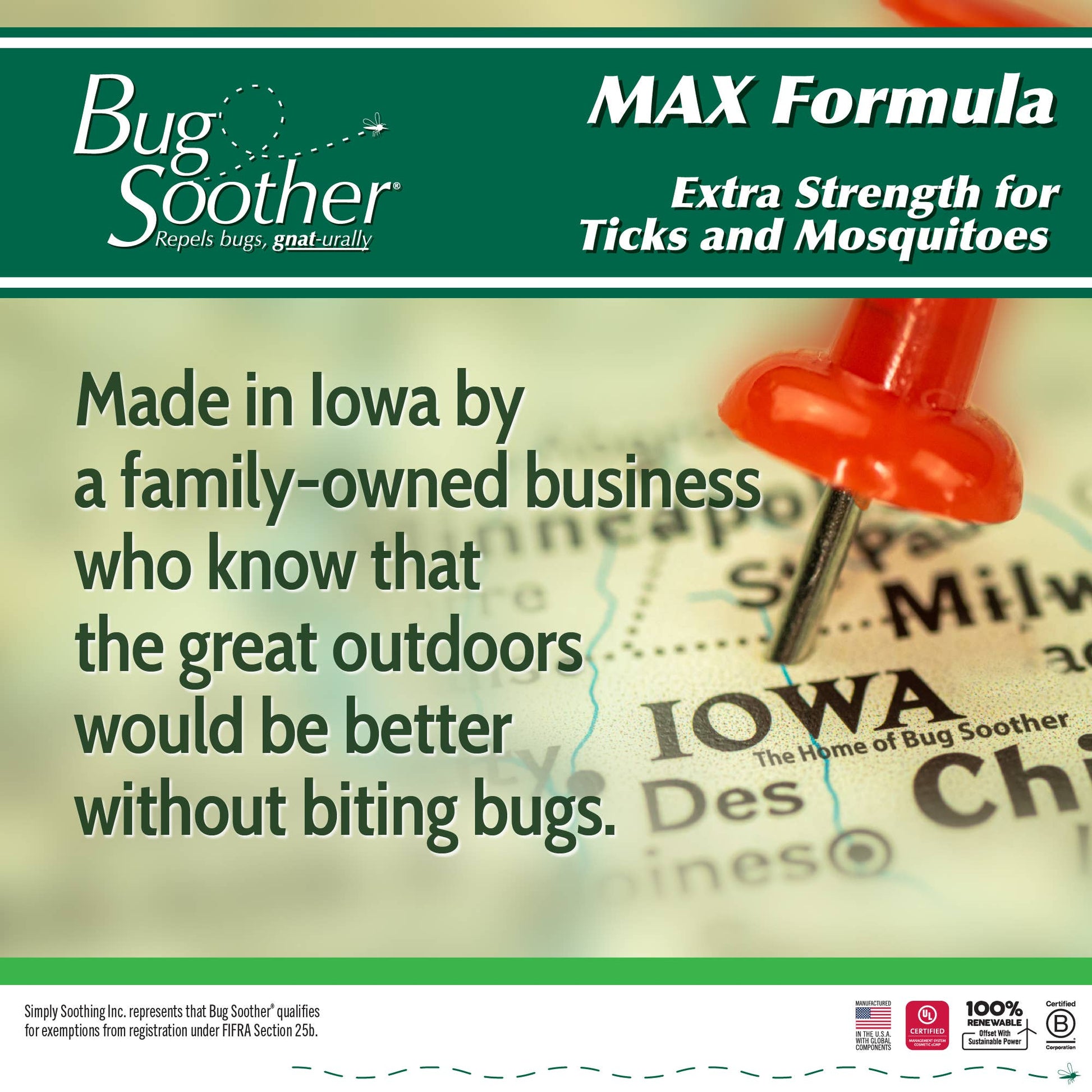 Bug Soother MAX Tick & Mosquito Repellent, Feathered Farmhouse