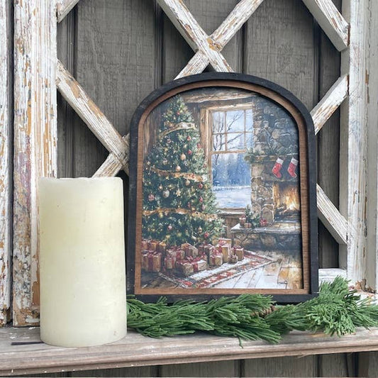 Cabin Christmas Arch, Feathered Farmhouse