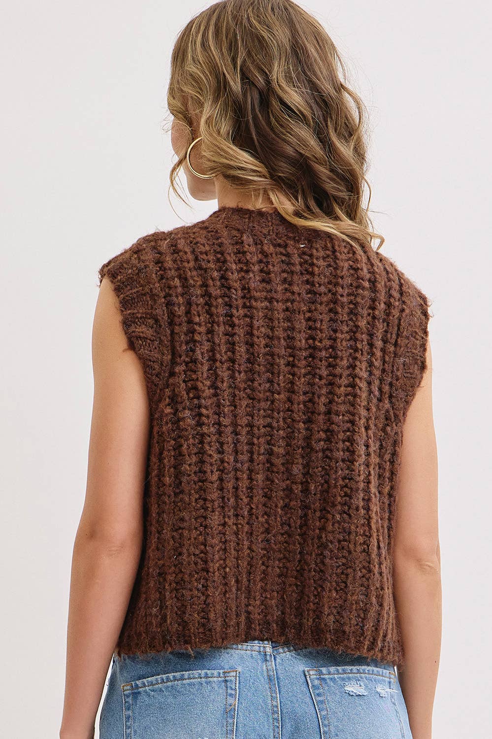 Chunk Knit Sweater Vest, Feathered Farmhouse