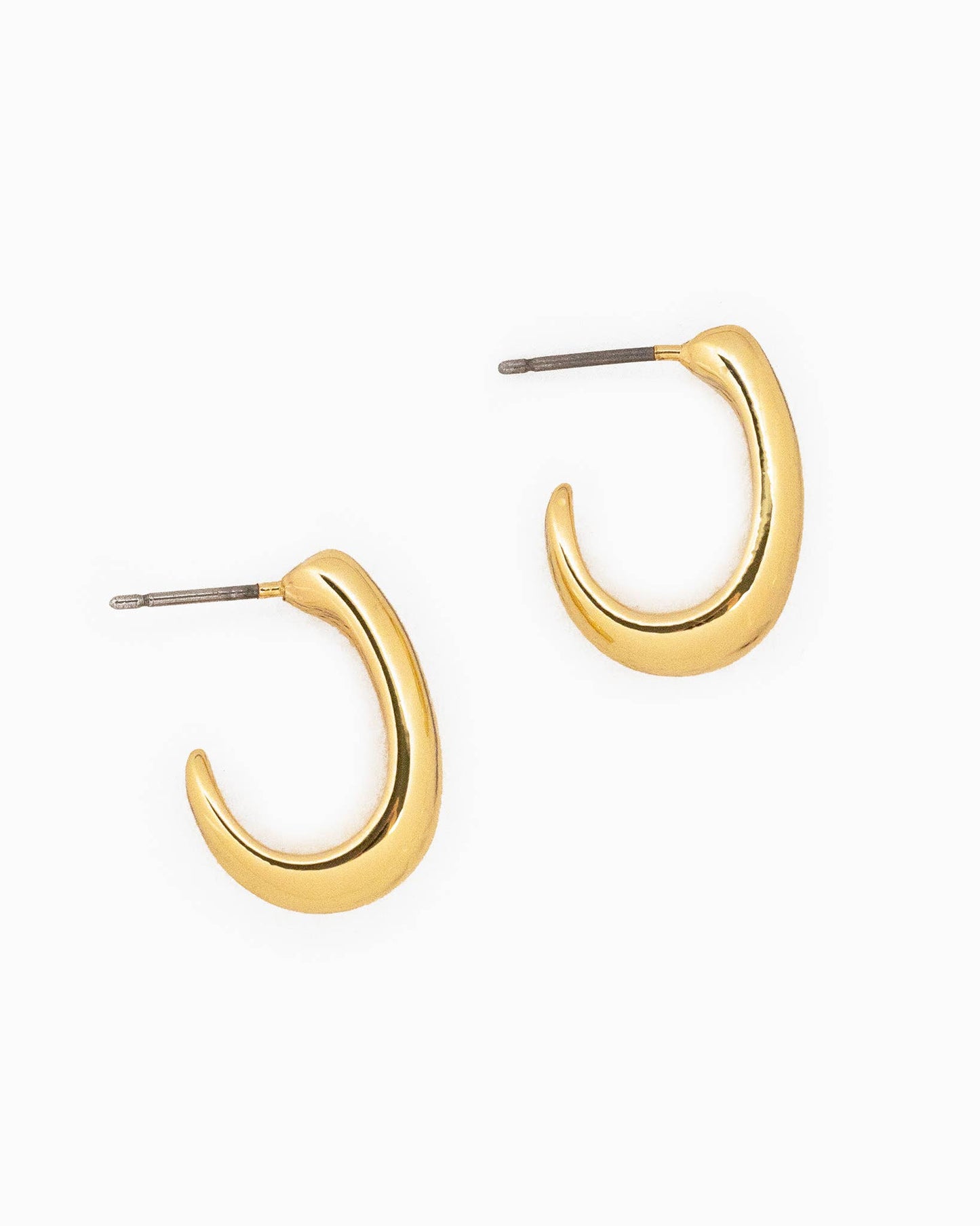 Abstract Bold Gold Hoop Set, Feathered Farmhouse