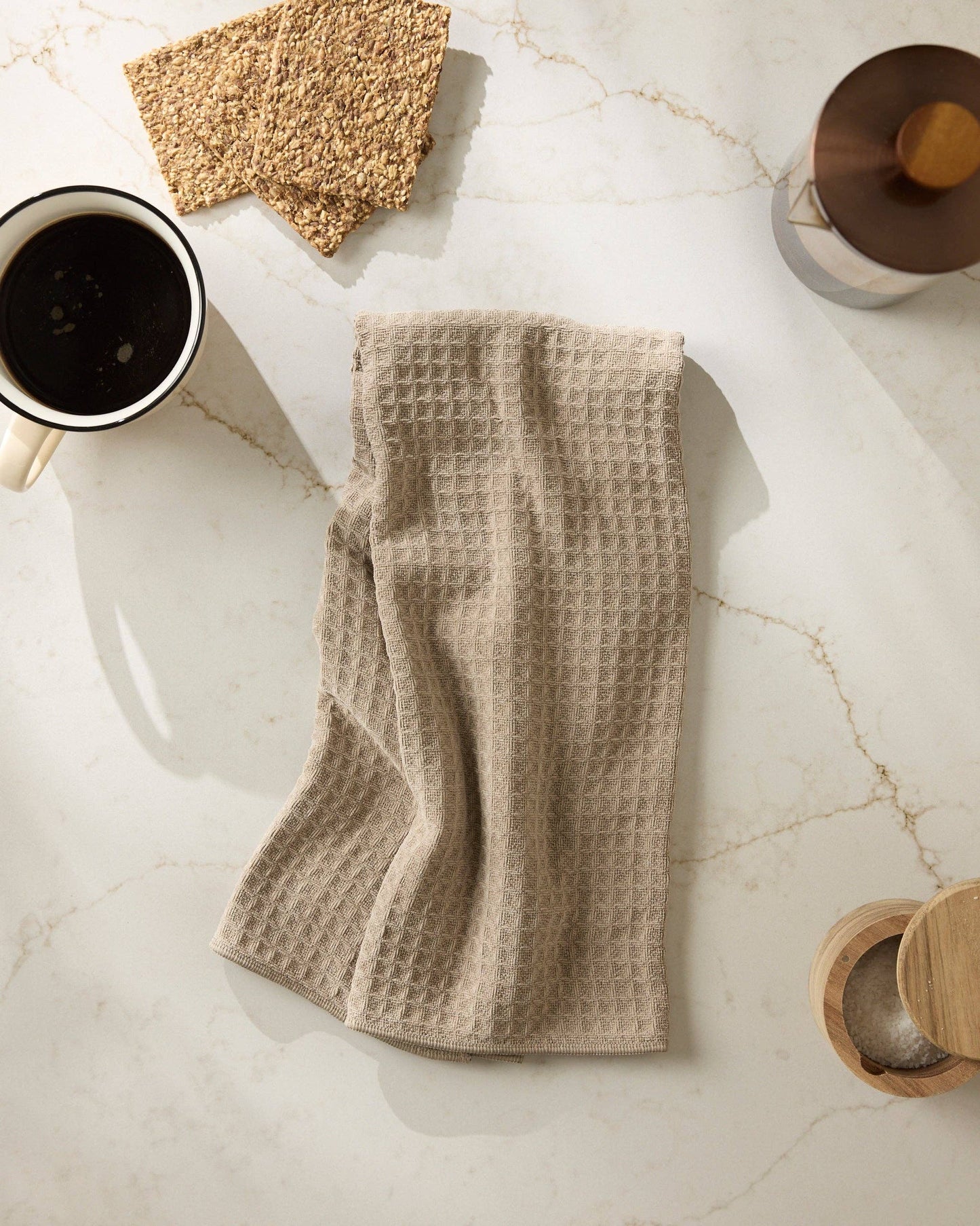 Latte Truffle Hand Towel, Feathered Farmhouse