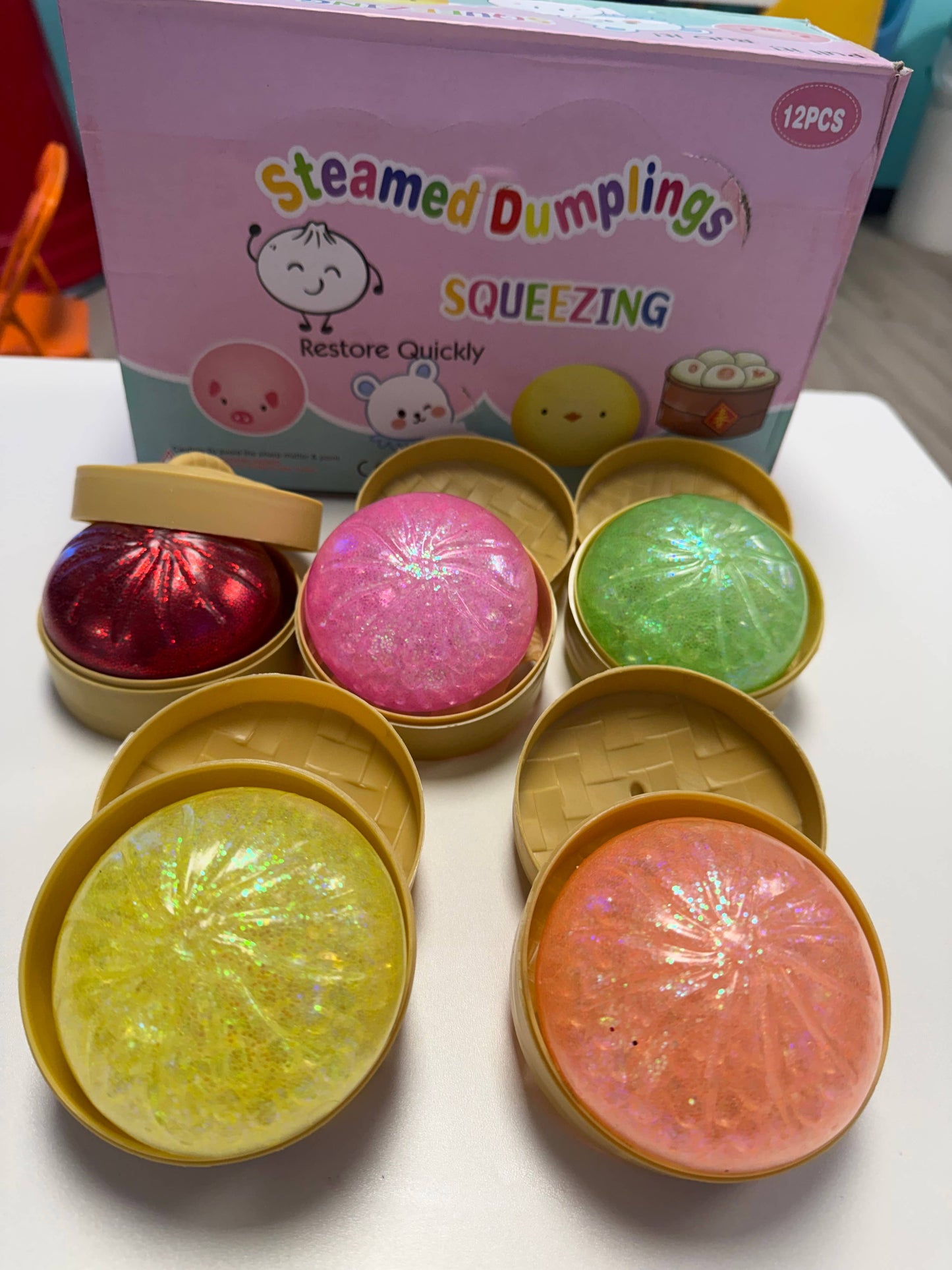 Dumpling Squishy Glitter Edition, Feathered Farmhouse