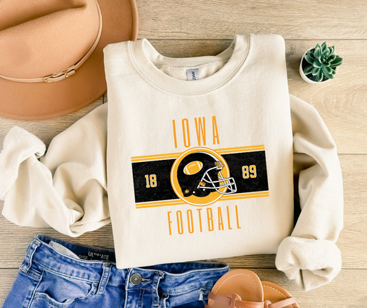 Vintage Black & Gold Iowa Football, The Feathered Farmhouse