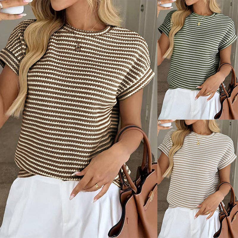 Haley Striped Top, Feathered Farmhouse