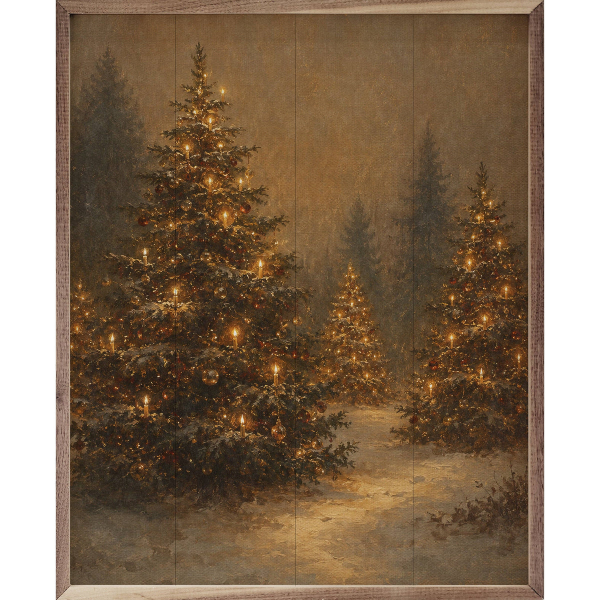 Lantern Glow Christmas Trees, Feathered Farmhouse