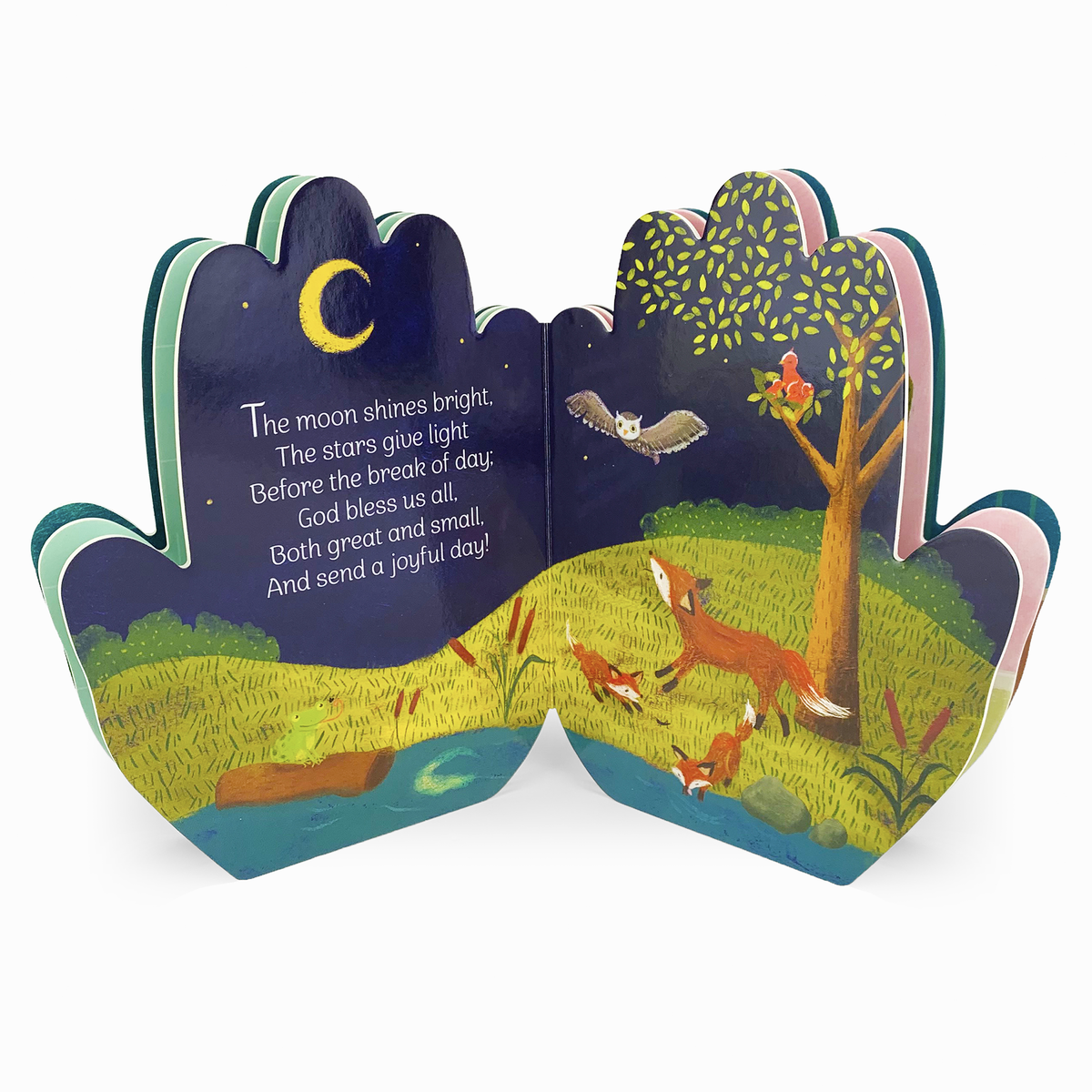 Bedtime Prayers Shaped Praying Hands Religious Board Book, Feathered Farmhouse