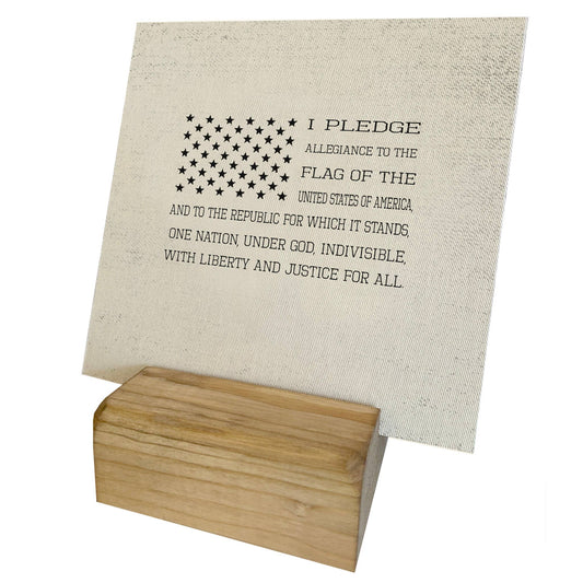 Pledge of Allegiance Mini Canvas, Feathered Farmhouse
