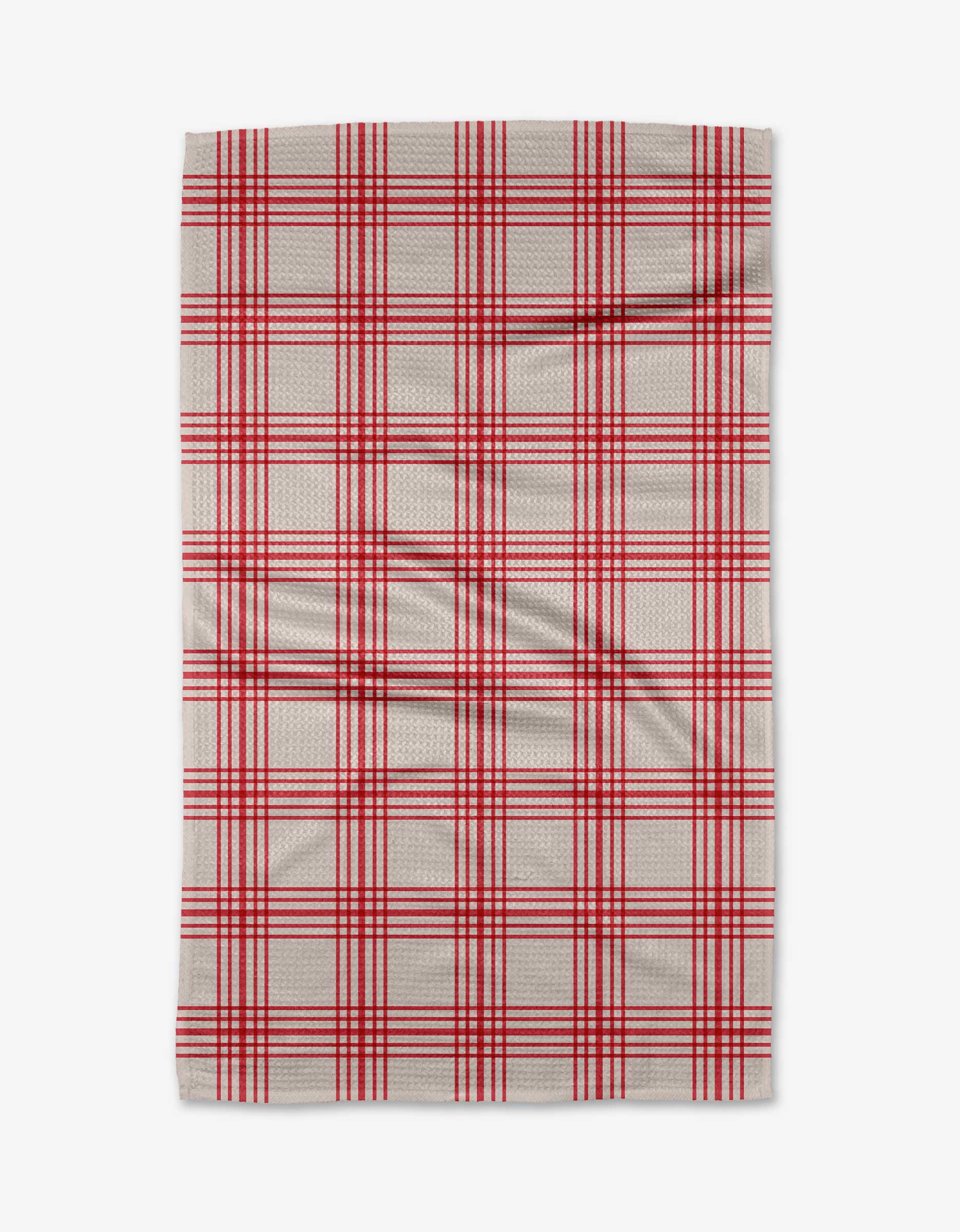 Cranberry Stripes Geometry Tea Towel, Feathered Farmhouse