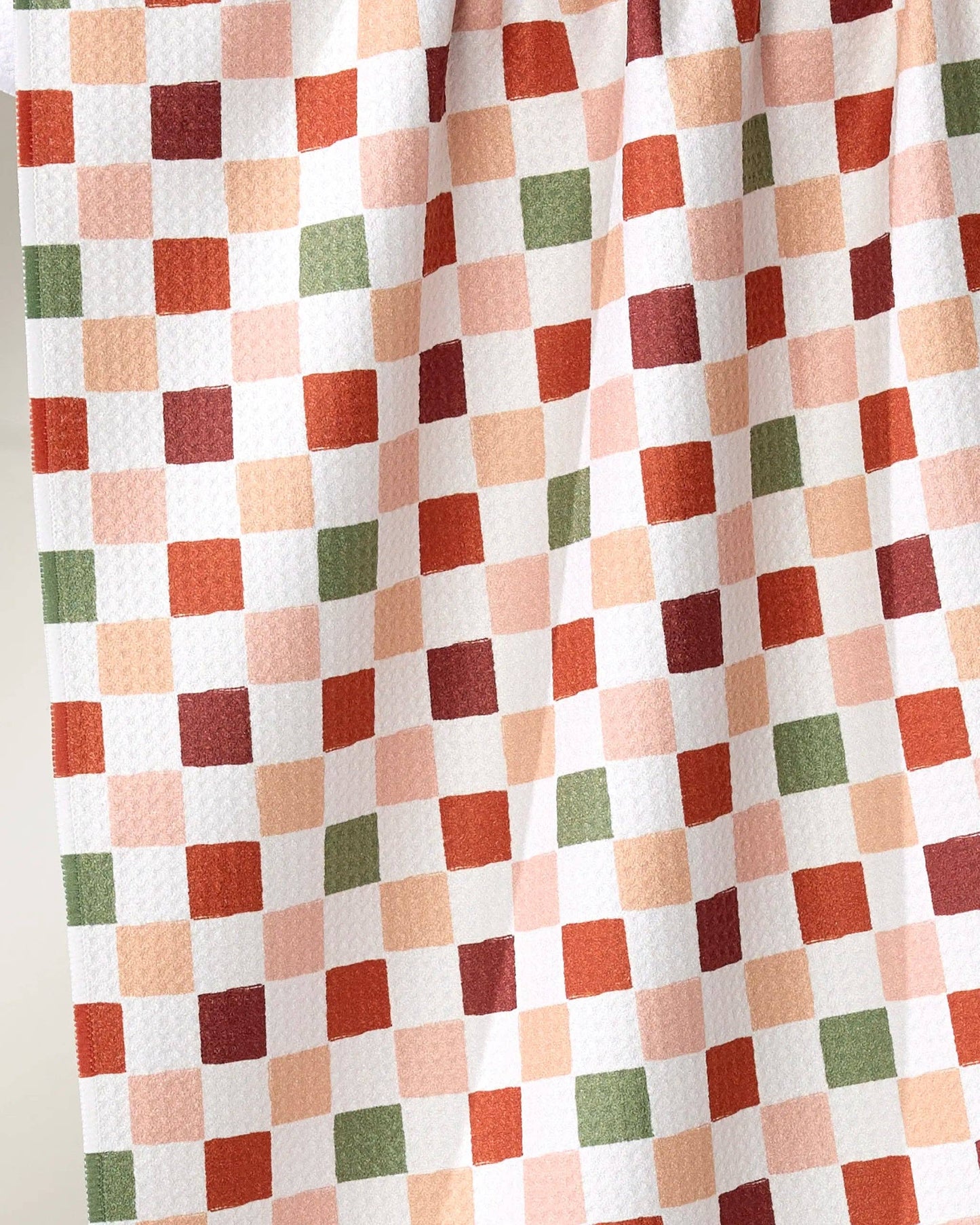 Cozy Check Tea Towel, Feathered Farmhouse