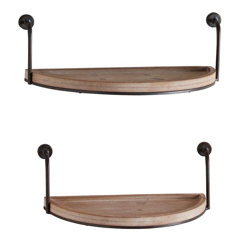 Semi-Circle Shelves, Feathered Farmhouse