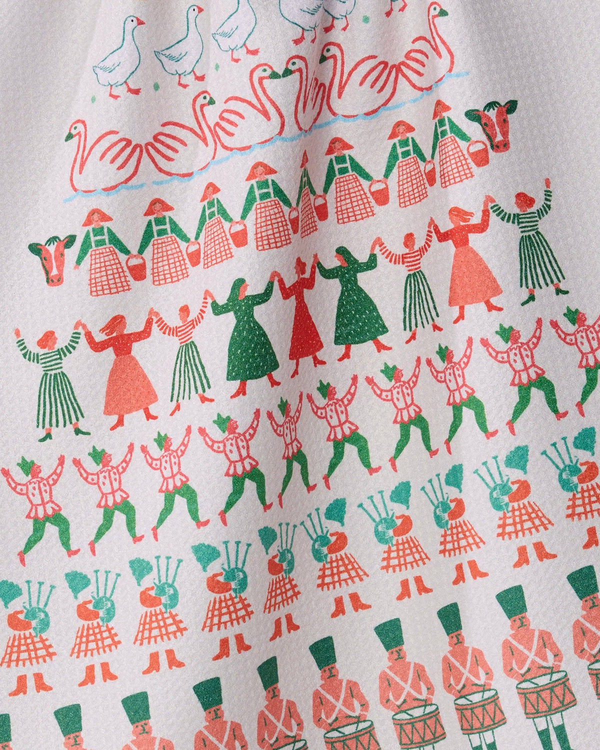 Counting Christmas Tea Towel, Feathered Farmhouse