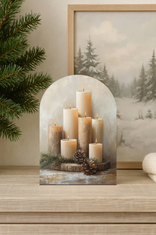 Christmas Candle Arch, Feathered Farmhouse