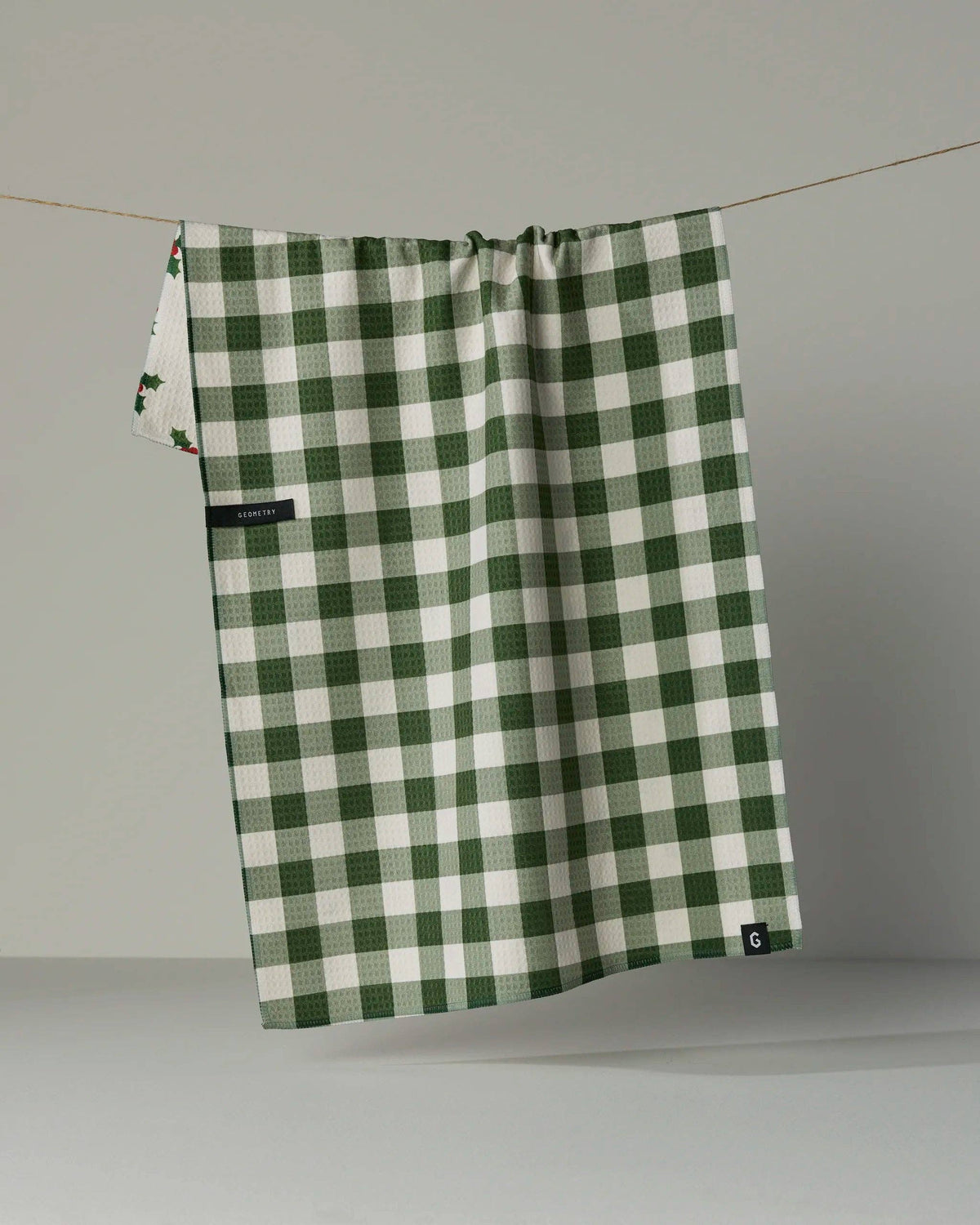 Holiday Holly Luxe Kitchen Towel, Feathered Farmhouse