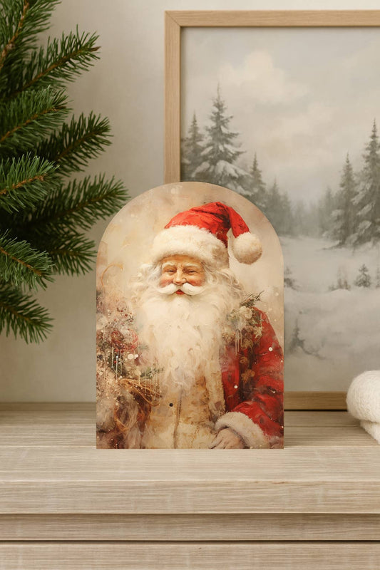 Vintage Santa Claus Arch, Feathered Farmhouse