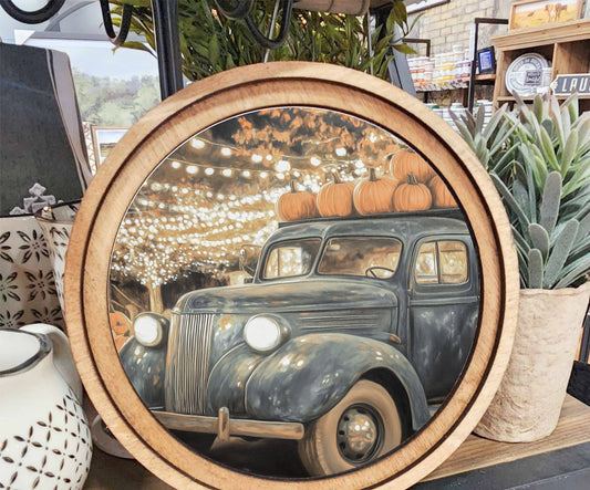 Fall Truck Art, Feathered Farmhouse