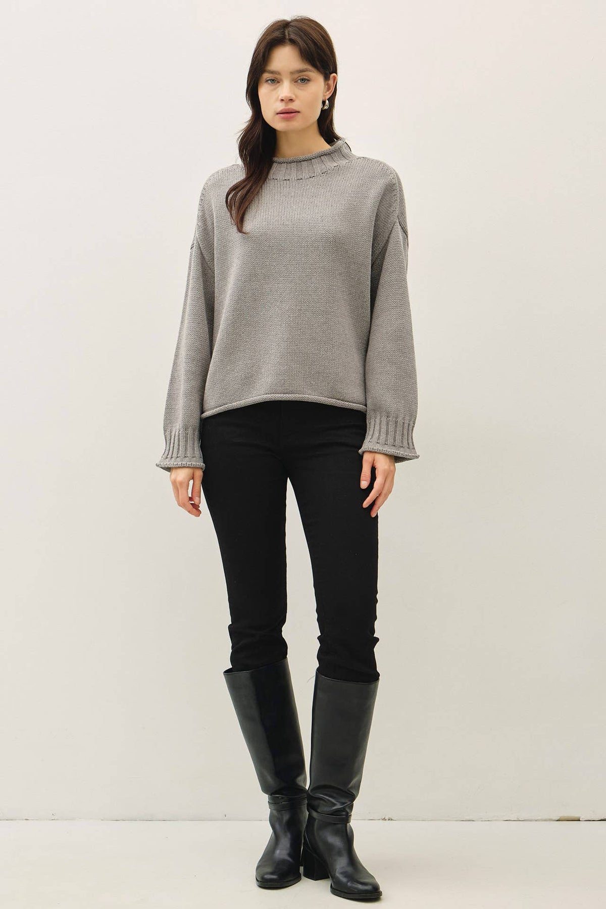Ryan Mock Neck Sweater, The Feathered Farmhouse