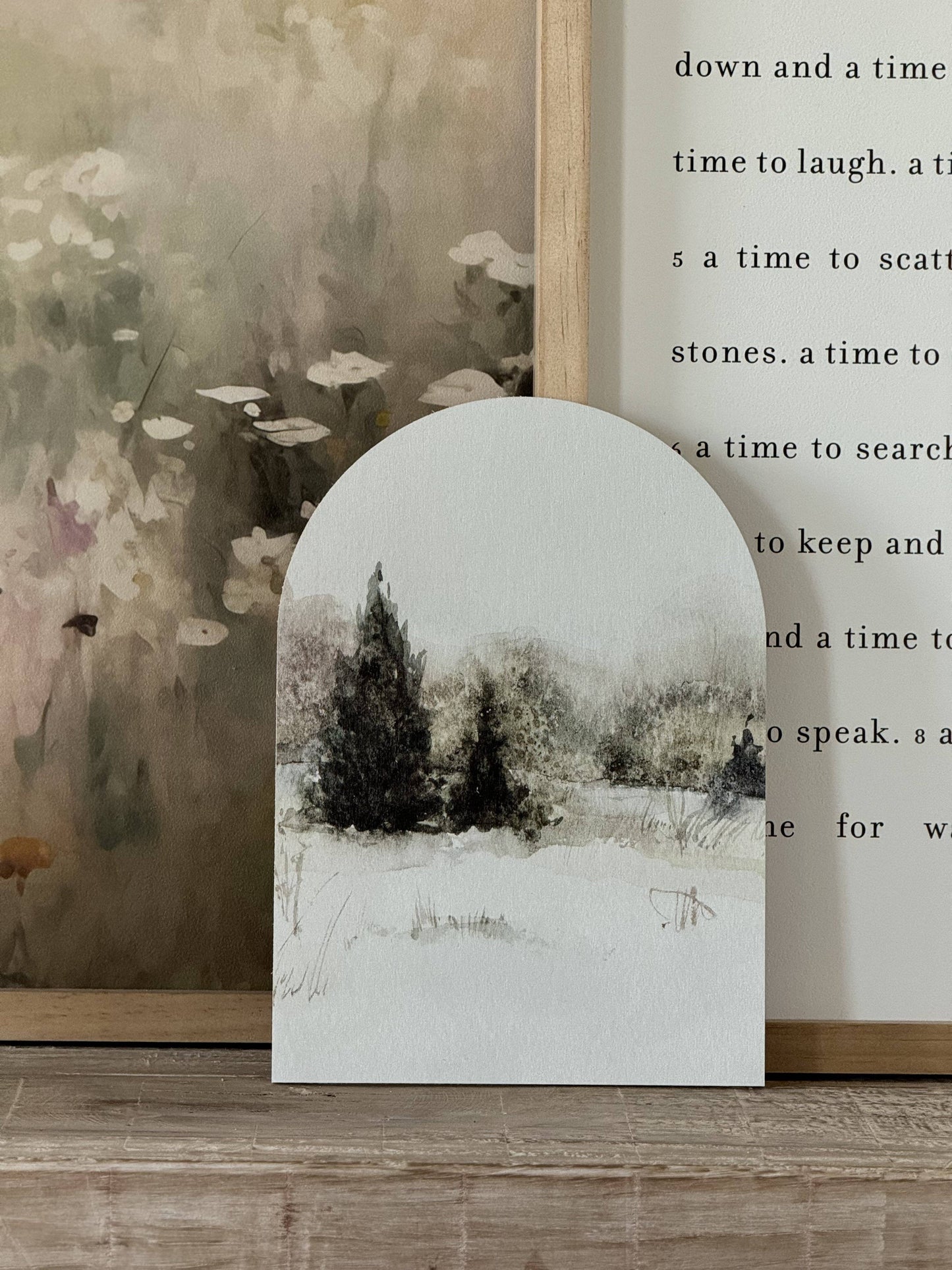 Winter Landscape Arch Christmas Decor, Feathered Farmhouse