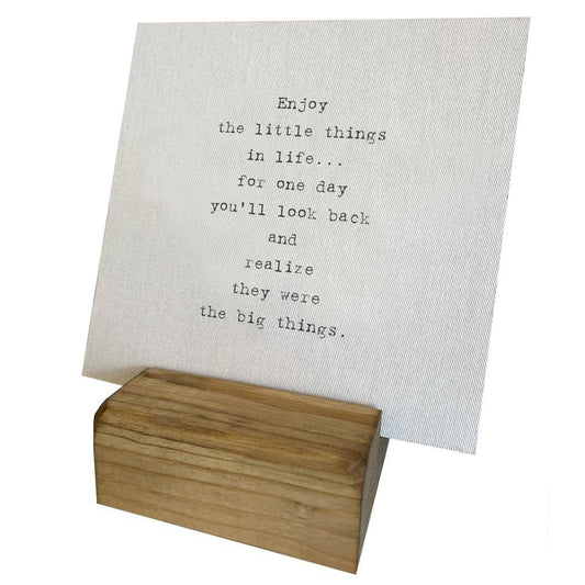 Enjoy the Little Things Mini Canvas, Feathered Farmhouse