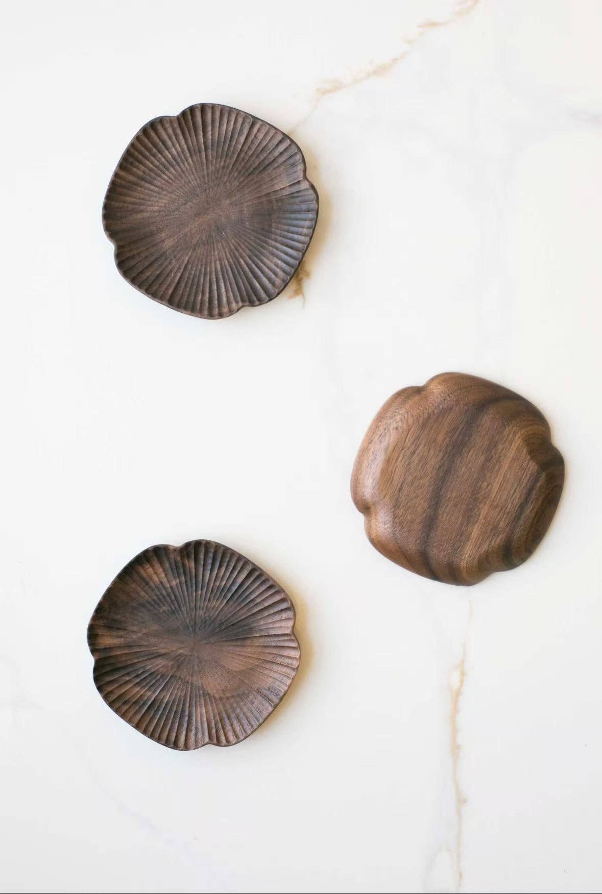 Black Walnut Flower Coaster, Feathered Farmhouse