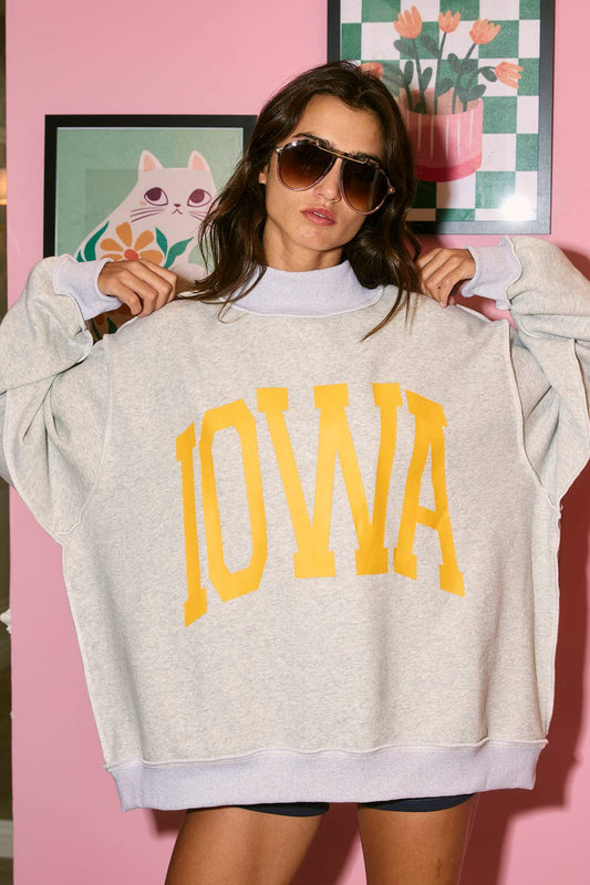 Reversible Iowa Sweatshirt, Feathered Farmhouse