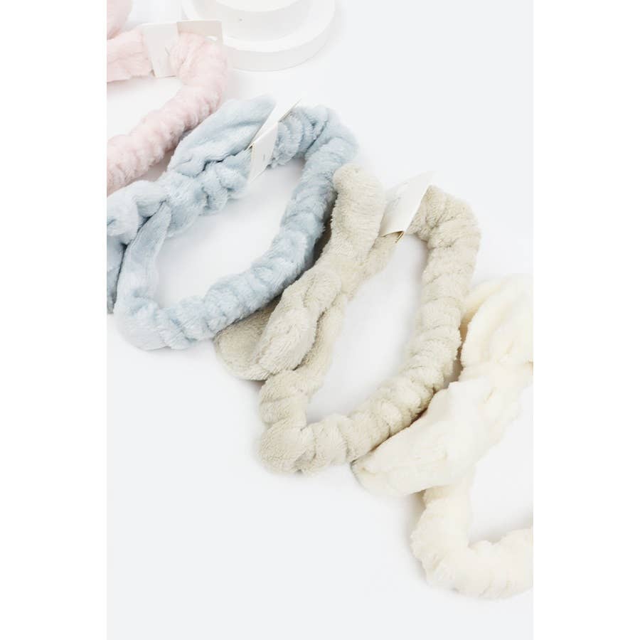 Solid Terry Bow Spa Headband, The Feathered Farmhouse