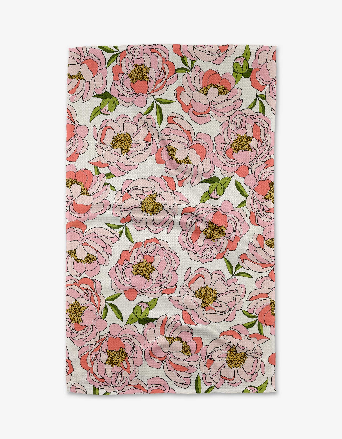 Peony Paradise Tea Towel, Feathered Farmhouse