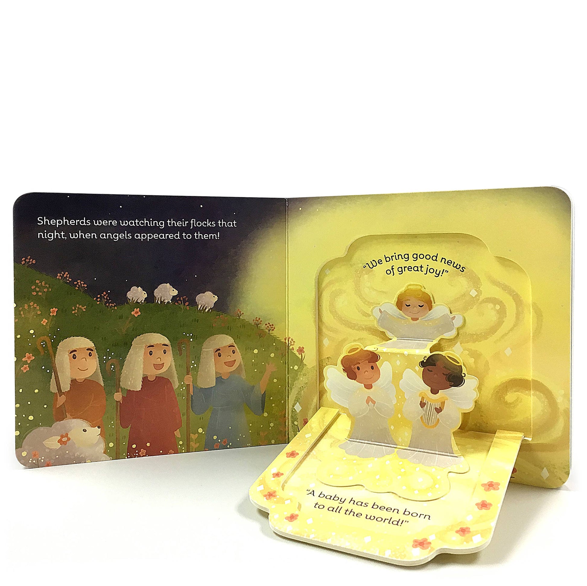 First Christmas Lift-a-Flap Baby Jesus Board Book, Feathered Farmhouse