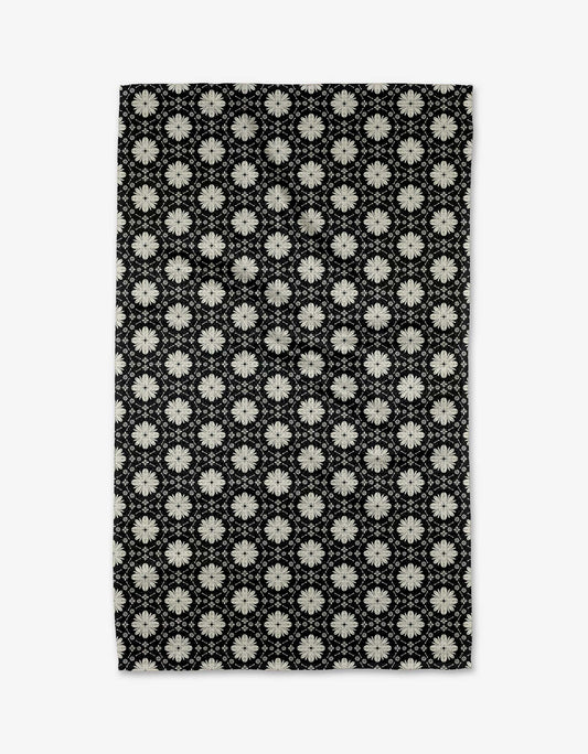 Monochrome Floral Tea Towel, Feathered Farmhouse