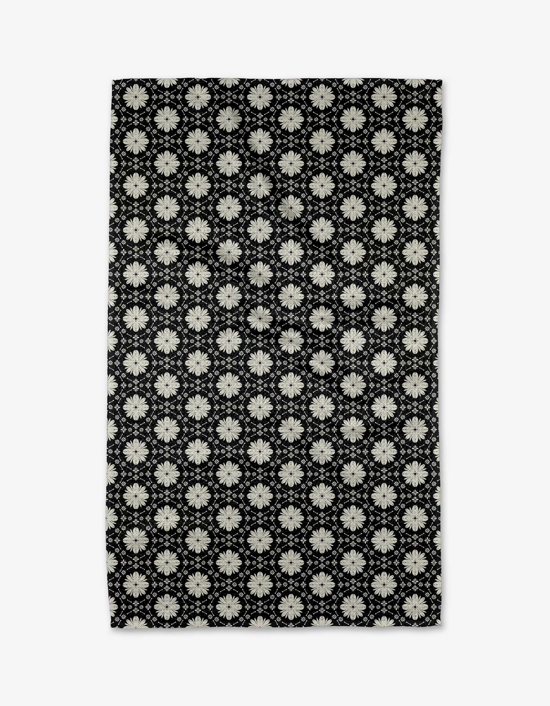 Monochrome Floral Tea Towel, Feathered Farmhouse