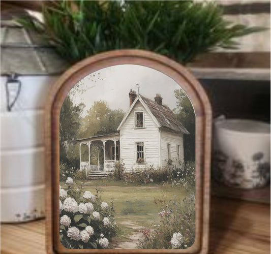 Spring Farmhouse Framed Arch, Feathered Farmhouse
