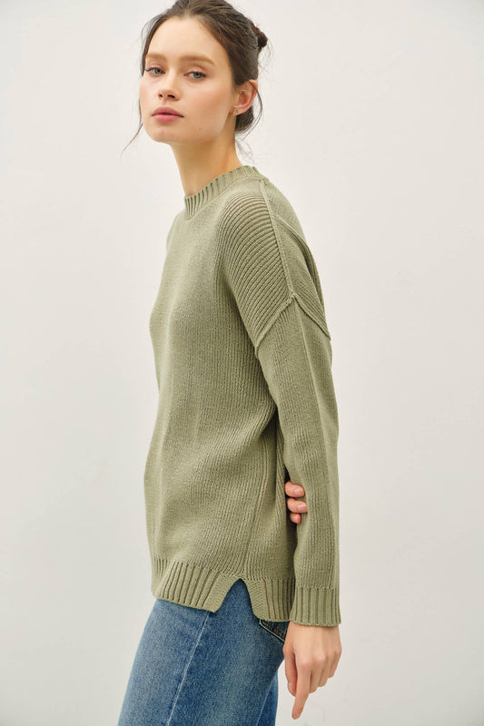 Oversize Cut Sweater, Feathered Farmhouse